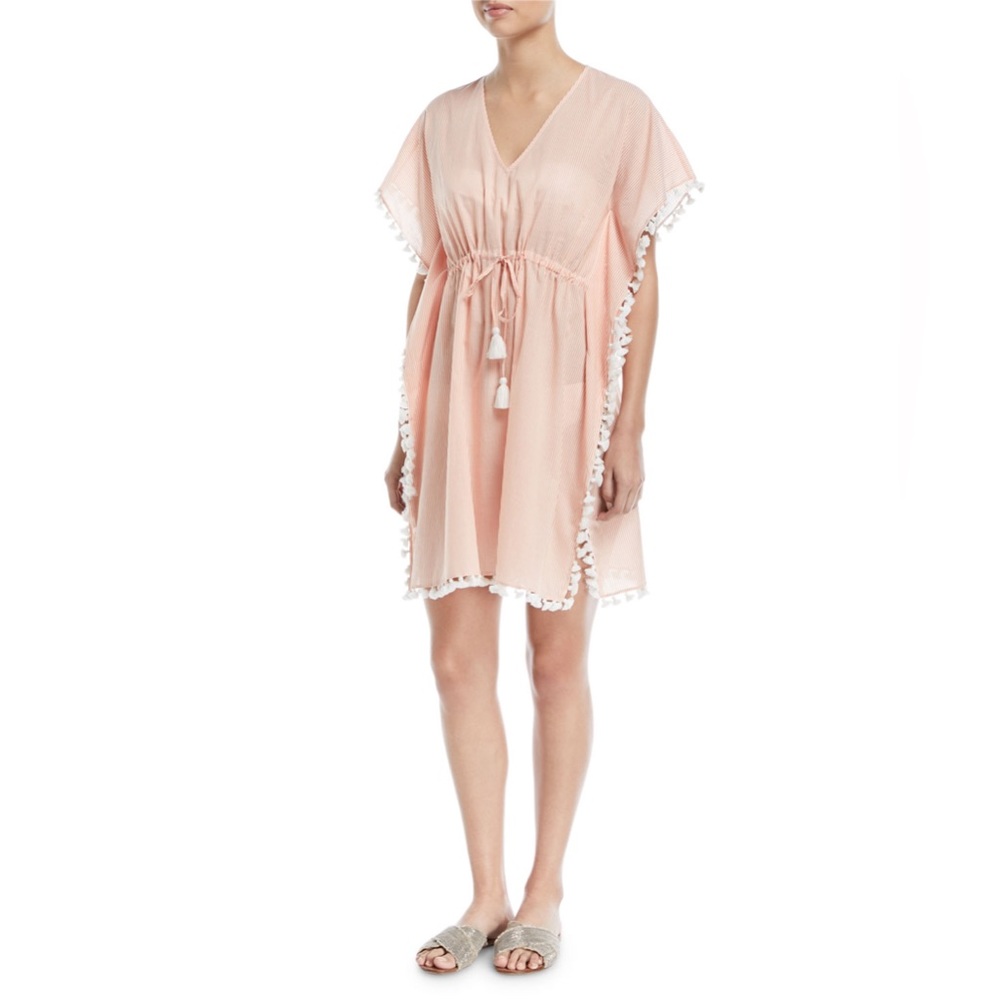 Tory Burch
Ticking Stripe Caftan w/ Tassel Trim